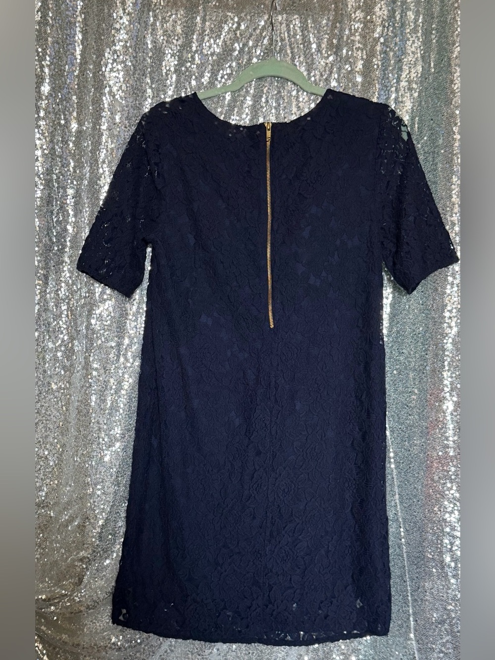 Gap Women's Navy Floral Lace Shift Dress Size 8 - Picture 10 of 14